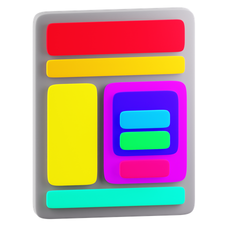 Html セマンティック  3D Icon