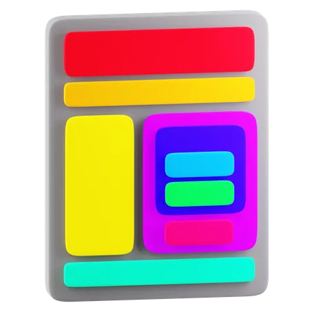 Html セマンティック  3D Icon