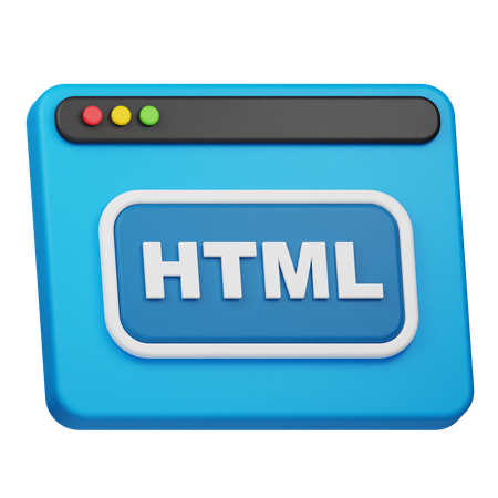 HTML 웹사이트  3D Icon