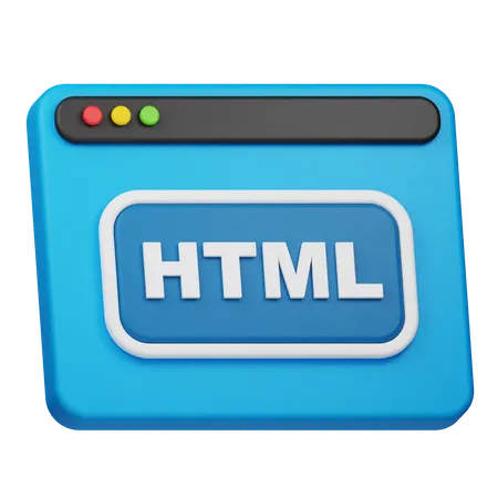 HTML 웹사이트  3D Icon