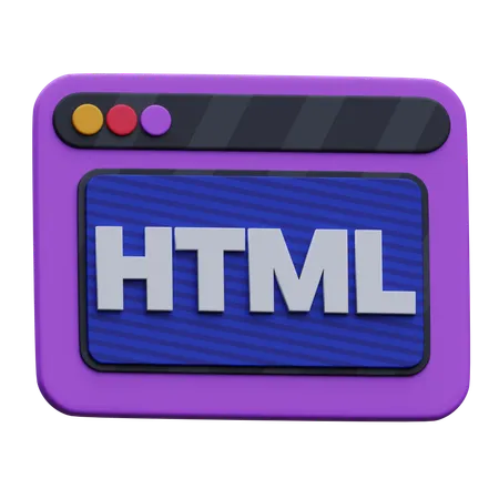 Html ウェブサイト  3D Icon