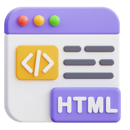 HTML-Website  3D Icon