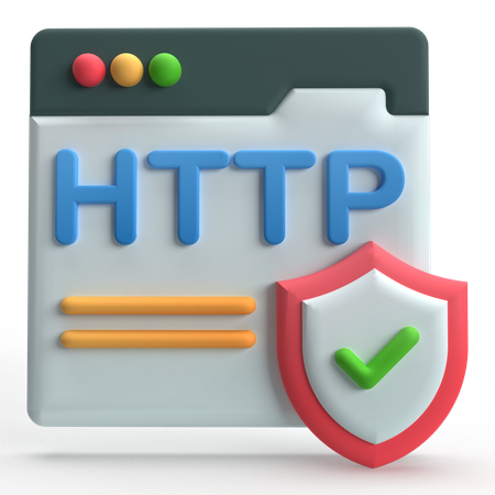 Http セキュリティ  3D Icon