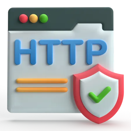 Http セキュリティ  3D Icon