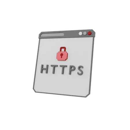 Https Security  3D Icon