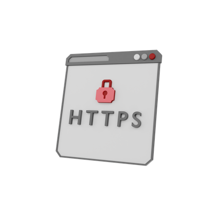 Https Security  3D Icon