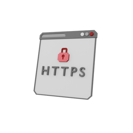 Seguridad https  3D Icon