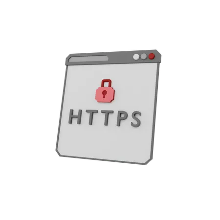 Seguridad https  3D Icon