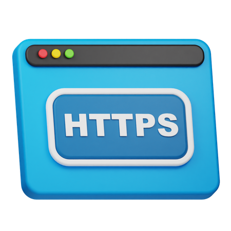 HTTPS Website  3D Icon