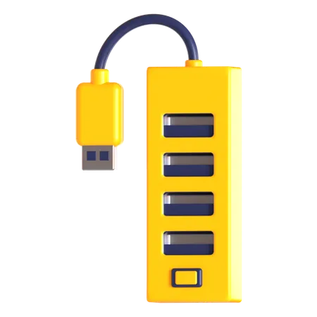 Hub USB  3D Icon