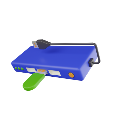 Concentrateur USB  3D Icon