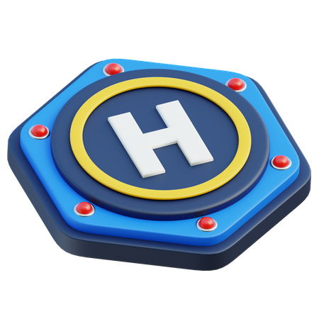 Hubschrauberlandeplatz  3D Icon