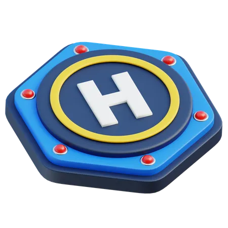 Hubschrauberlandeplatz  3D Icon