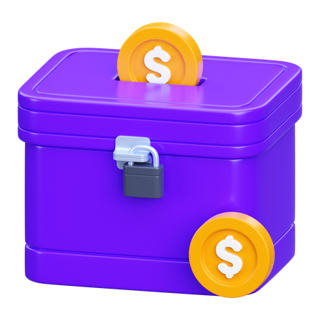 Caja de dinero  3D Icon