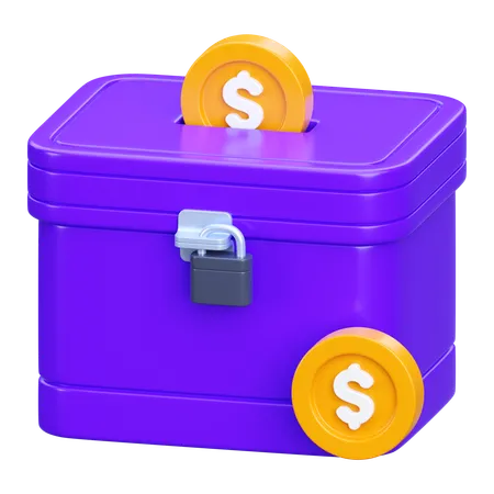 Caja de dinero  3D Icon