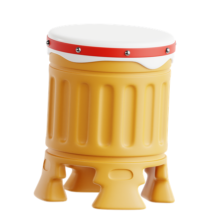 Huehuetl Drum  3D Icon