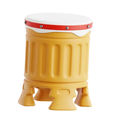 Huehuetl Drum  3D Icon