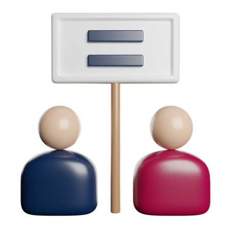 Huelga popular  3D Icon