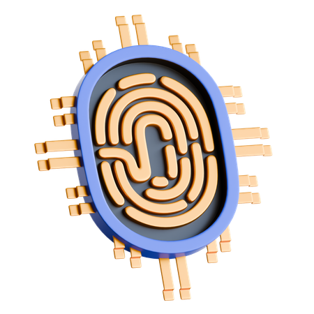 Huella dactilar  3D Icon