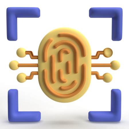 Huella dactilar  3D Icon
