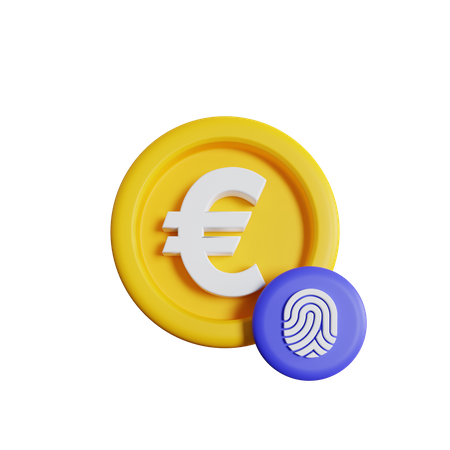 Huella digital del euro  3D Icon