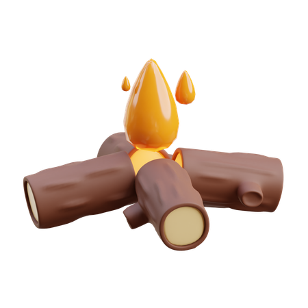 Fuego de huesos  3D Icon