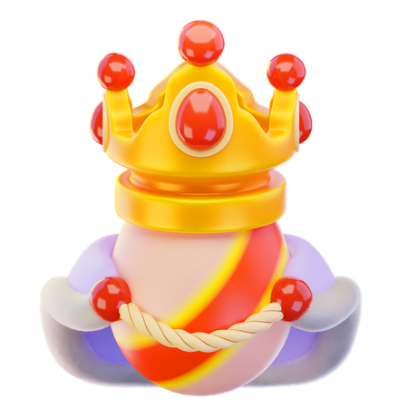 Huevo con corona  3D Icon