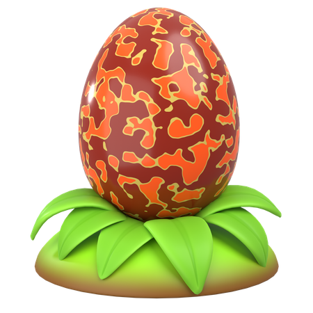 Huevo de dragón de lava  3D Icon