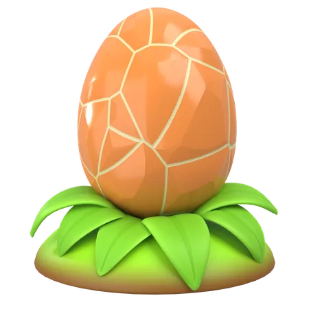 Huevo de dragón de tierra  3D Icon