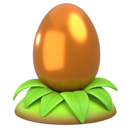 Huevo de dragón dorado  3D Icon