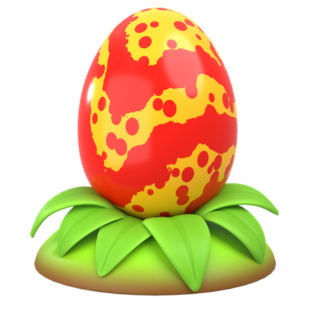 Huevo de dragón rojo  3D Icon