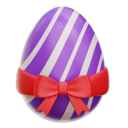 Huevo de pascua con cinta  3D Icon