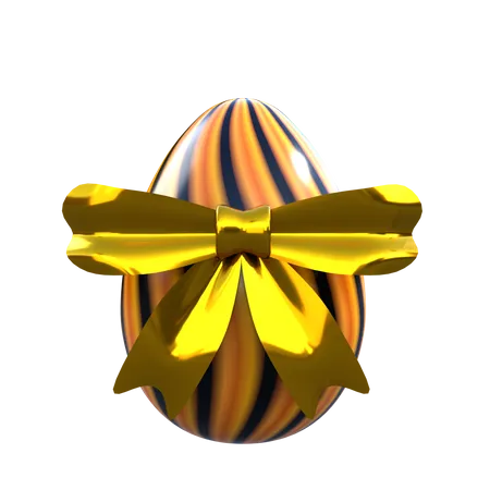 Huevo de pascua con cinta  3D Icon
