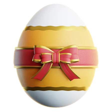 Huevo de pascua con lazo de cinta  3D Icon