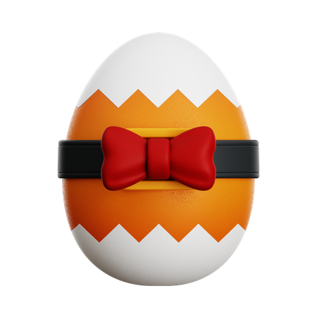 Huevo de pascua con lazo  3D Icon