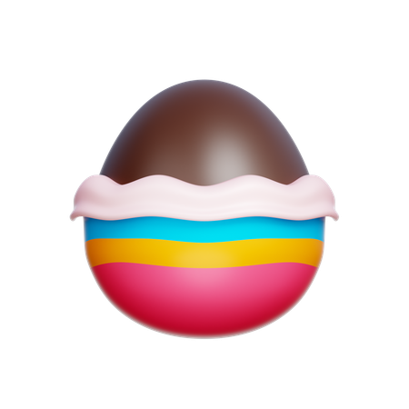 Huevo de Pascua de chocolate  3D Icon