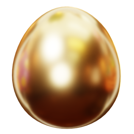 Huevo de pascua de oro  3D Icon