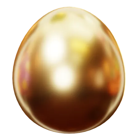 Huevo de pascua de oro  3D Icon