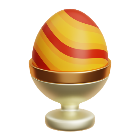 Huevo de Pascua en soporte  3D Icon