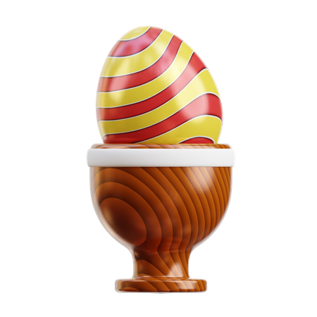 Huevo de pascua en taza  3D Icon