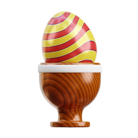 Huevo de pascua en taza  3D Icon