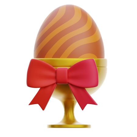 Huevo de Pascua en taza con cinta  3D Icon