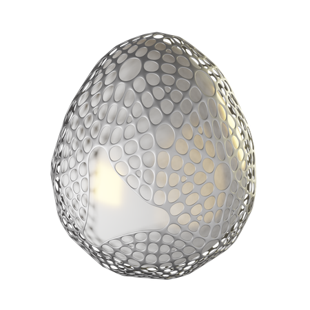 Huevo de plata paramétrico  3D Icon