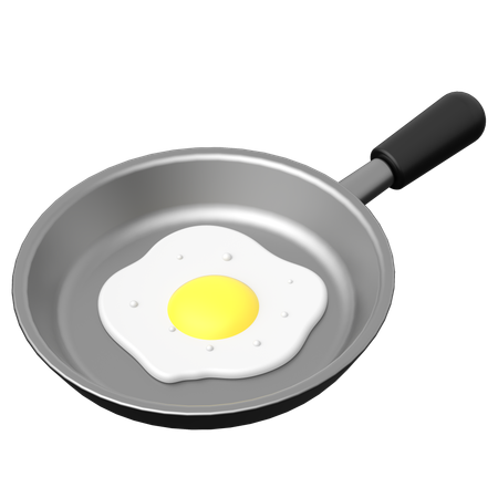 Huevo frito  3D Icon