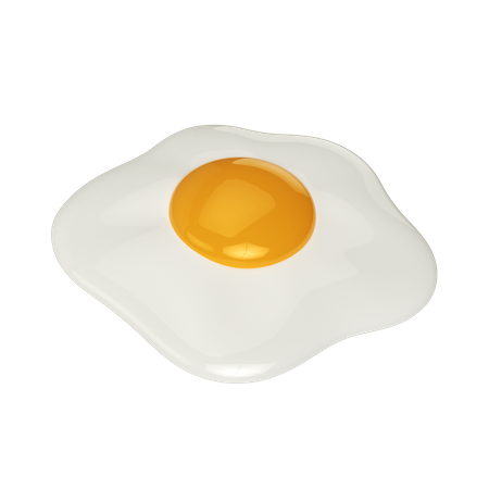Huevo frito  3D Icon