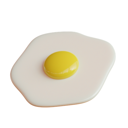 Huevo frito  3D Icon