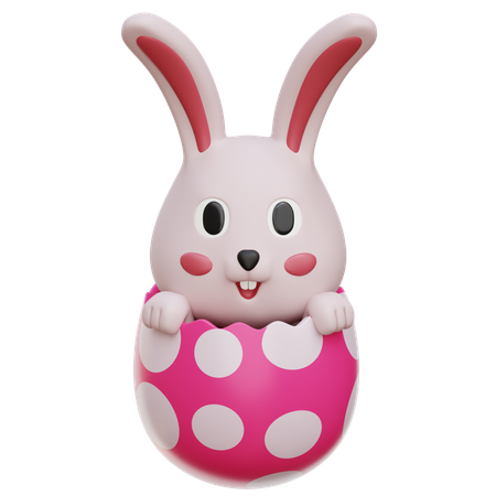 Huevo para incubar de conejito  3D Icon