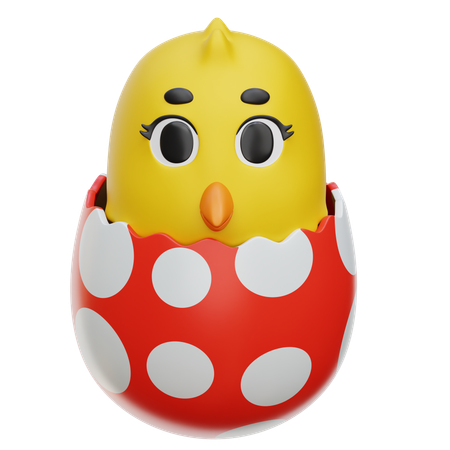 Huevo para incubar de gallina  3D Icon