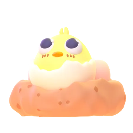 Pollito de huevo  3D Icon