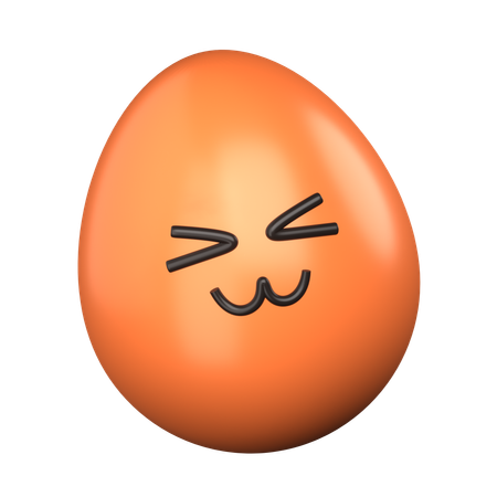Sonrisa de huevo  3D Icon